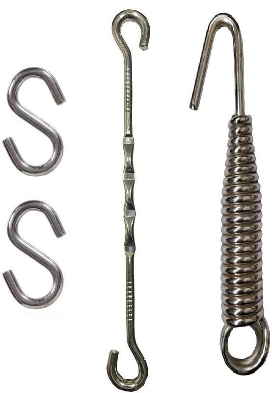 HME Garden Zula Swing Hammock Accessories Chain Link Rod Spring Swivel Hook 4  (Pack of 4)