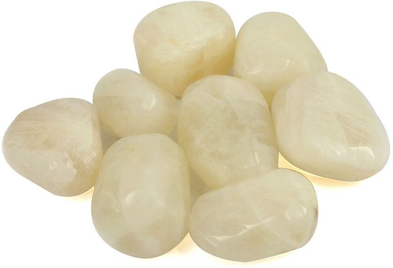 REIKI CRYSTAL PRODUCTS 100% Natural Milky MoonstoneCrystal Tumble Stone 50gm Polished Asymmetrical Crystal Stone  (White 50 g)