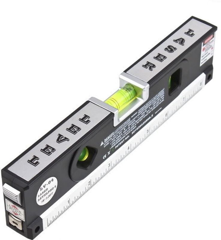 Zingalalaa Laser with Tape Measure Pro 4 (1.5M / 4.92 Ft) Bubbles wLED Light Non-magnetic Carpenter's Level  (15 cm)