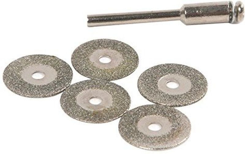 uptodateprouducts DC-05 Emery Diamond Cutting blades Drill Bit+1 Mandrel For Dremel Set Rotary Bit Set  (5 Bits)