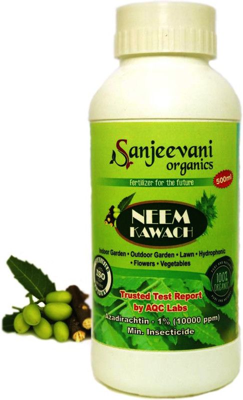 sanjeevani Organics Neem Oil for Garden Plants 500 Ml Fertilizer  (0.5 L, Liquid)