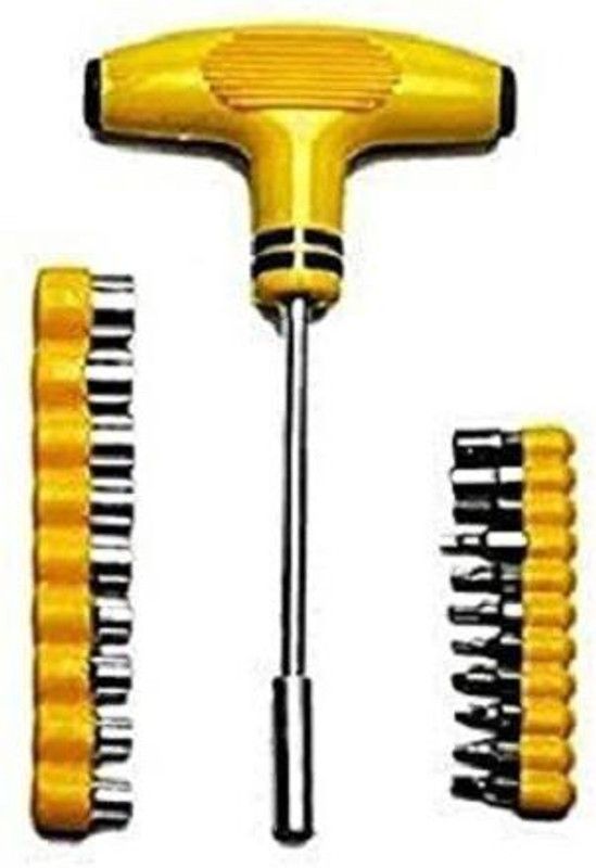 Xydrozen T Shape Screwdriver Set Batch Head Ratchet Pawl Socket Spanner Combination Screwdriver Set  (Pack of 1)