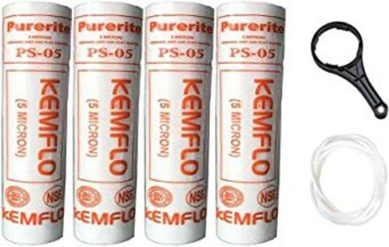 RKE Pre filter Pack of 4 Candle, 10 inches. [Spanner + 4 Meter Pipe(1/4)] Solid Filter Cartridge  (5, Pack of 15)