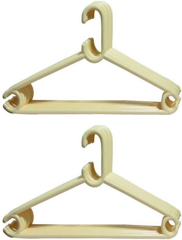 Pranay Plastic Shirt Pack of 128 Hangers For Shirt  (Yellow)