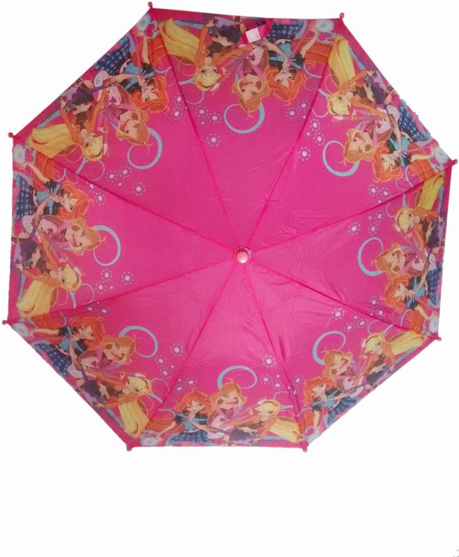 Fiable Creations Double Fold 3 Doll Music 19" Radius Umbrella  (Pink)