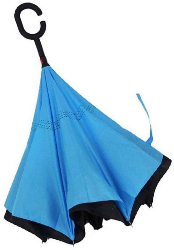 Orange Creation Inverted Upside Down Reverse Umbrella Umbrella  (Blue)