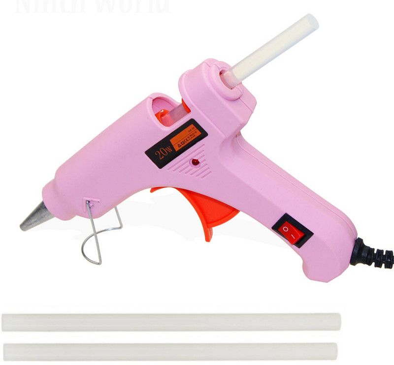 FADMAN PINK MINI 20 WATT HOT MELT GLUE GUN AND ON OFF SWITCH AND INDICATOR WITH ONLY 2 STICKS Standard Temperature Corded Glue Gun  (7 mm)