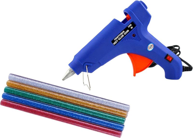 PICKTOOLS BLUE 100 WATT 5 GLITTER STICKS Standard Temperature Corded Glue Gun  (11 mm)