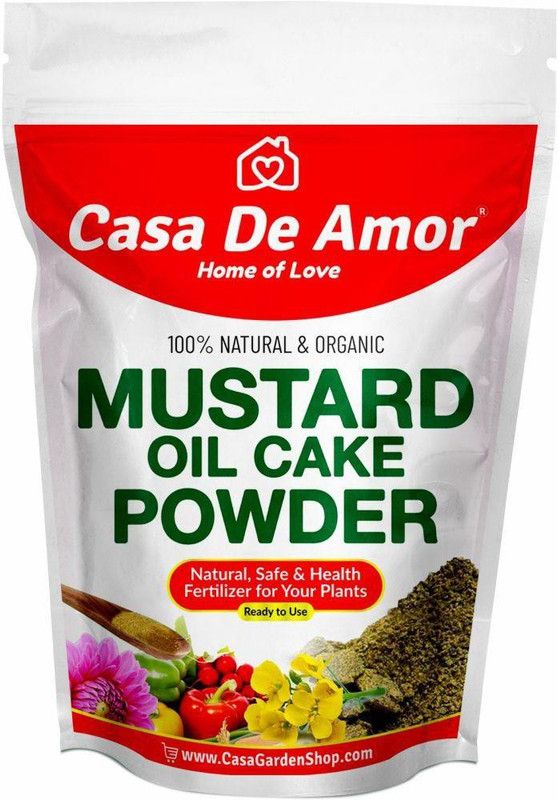 Casa De Amor Mustard Oil Cake Powder Natural Fertilizer for Plant Growth and Healthy Roots Fertilizer- 5 Kg Fertilizer  (5 kg, Powder)