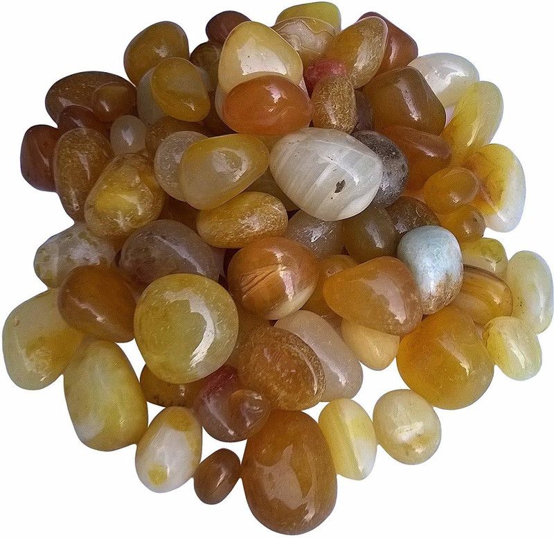 UNIQ WORLD WIDE Pebbles Home Decorative Vase Filler Stone,Stone for Aquarium,Home and garden Decoration,(7kg) Regular Asymmetrical Onyx Pebbles  (Multicolor 7 kg)