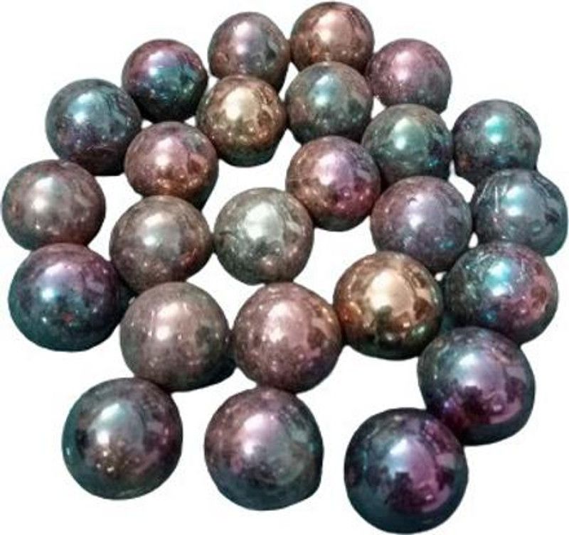 KAPOOR PETS 200 mm Golden Pebbles/Stones/Glass for Garden and Aquarium Decoration/ 300 gram Polished Round Fire Glass Stone  (Gold 0.3 kg)