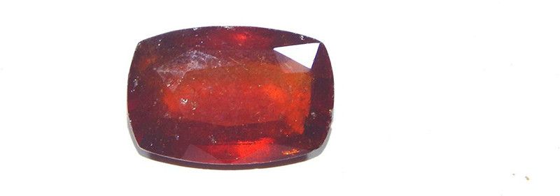 hoseki Natural Hessonite Gomed Ratna 9.6Cts stone Regular Rectangular Crystal Stone  (Multicolor 1 Pieces)