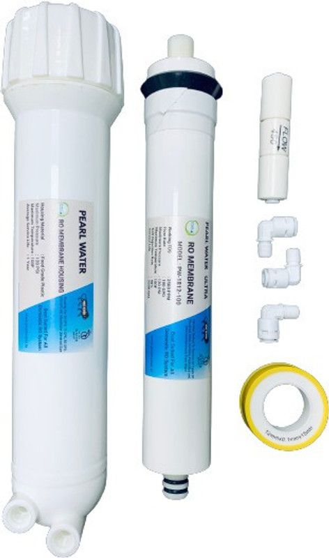 Pearl Water Technologies Pvt. Ltd. RO Kit including Ultra Membrane with Housing, Flow Restrictor and Teflon Tape Solid Filter Cartridge  (0.0005, Pack of 7)