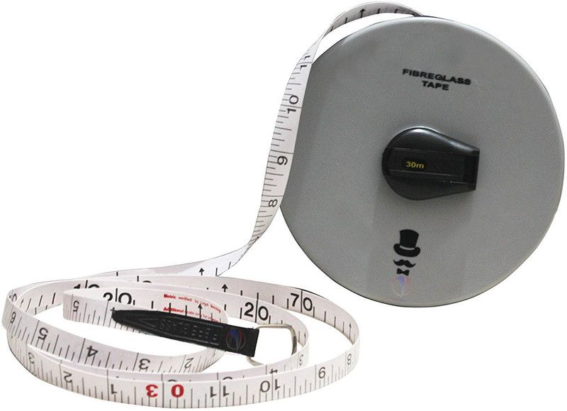 Mass Pro 30~Meter Fiberglass Measuring Tape Measuring Tape Retractable Flexible Ruler Metric Gauge Measuring Tools Set Measurement Tape  (30 m)