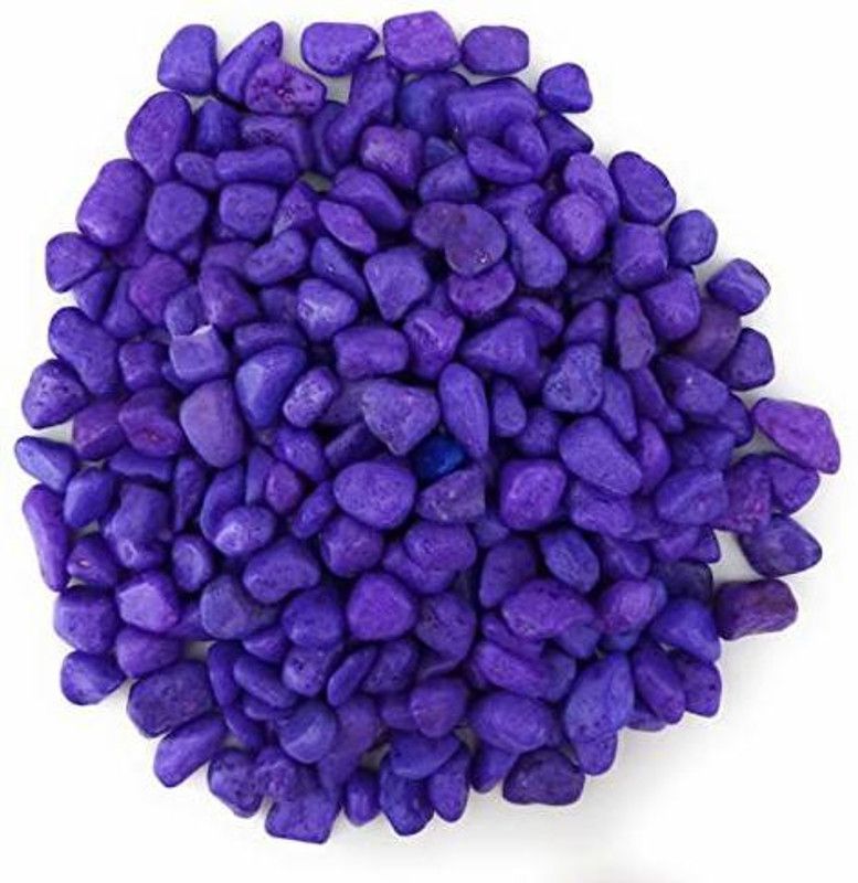 Green Plant indoor Stone3262 Regular Round Marble Stone  (Blue 5 kg)