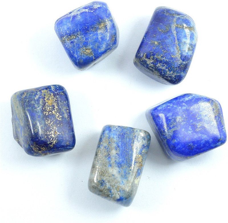 CRYSTU Natural Lapis Lazuli Tumble Crystals / Stones for Reiki Healing and Vastu Correction and Increase Creativity Tumble Stone Engraved Asymmetrical Crystal Stone  (Blue 50 g)