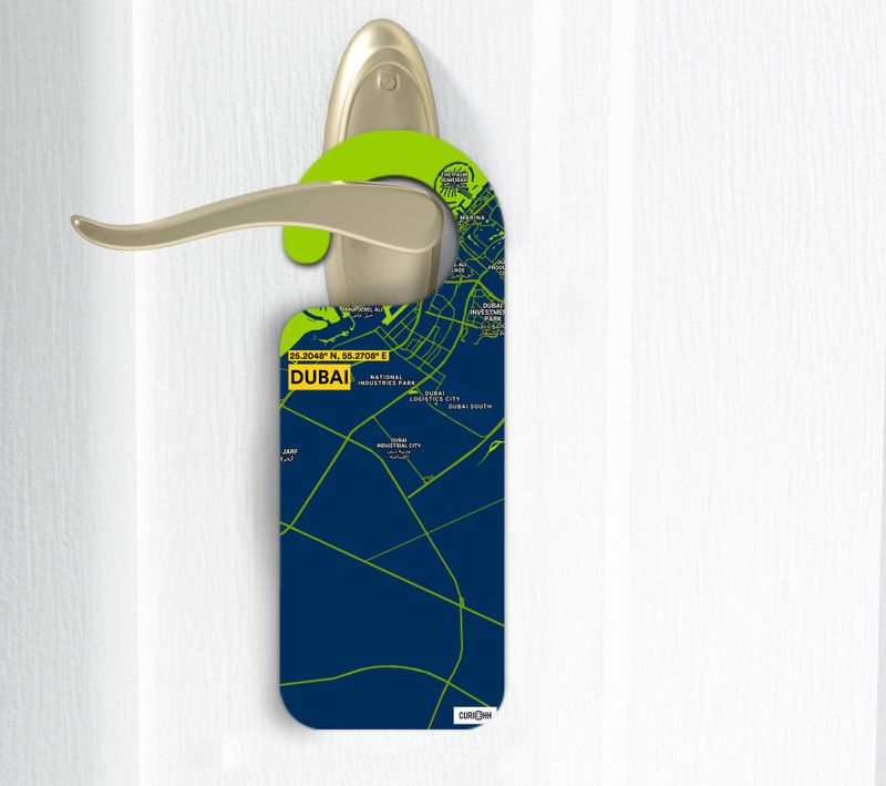curiohh Dubai-map Door Hanger