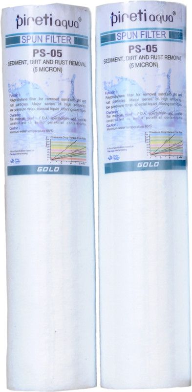 pireti-aqua RO Spunfilter 10" String Filter Cartridge  (0.005, Pack of 2)