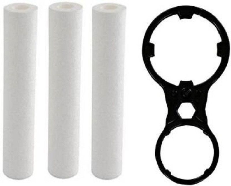 AQUALIQUID RO 3 SPUN CANDLE 10" FOR RO/UV PRE FILTERÃ?Â WITH DUAL SPANNER Solid Filter Cartridge (0.005, Pack of 4) Solid Filter Cartridge  (0.005, Pack of 4)