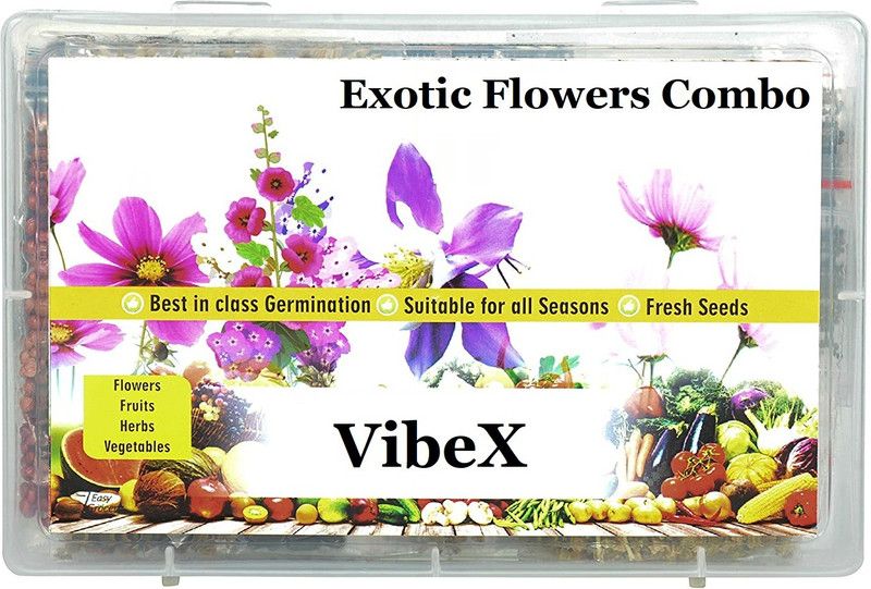 VibeX AFC-40-30-Varieties-Exotic Flower Combo Seed  (1050 per packet)