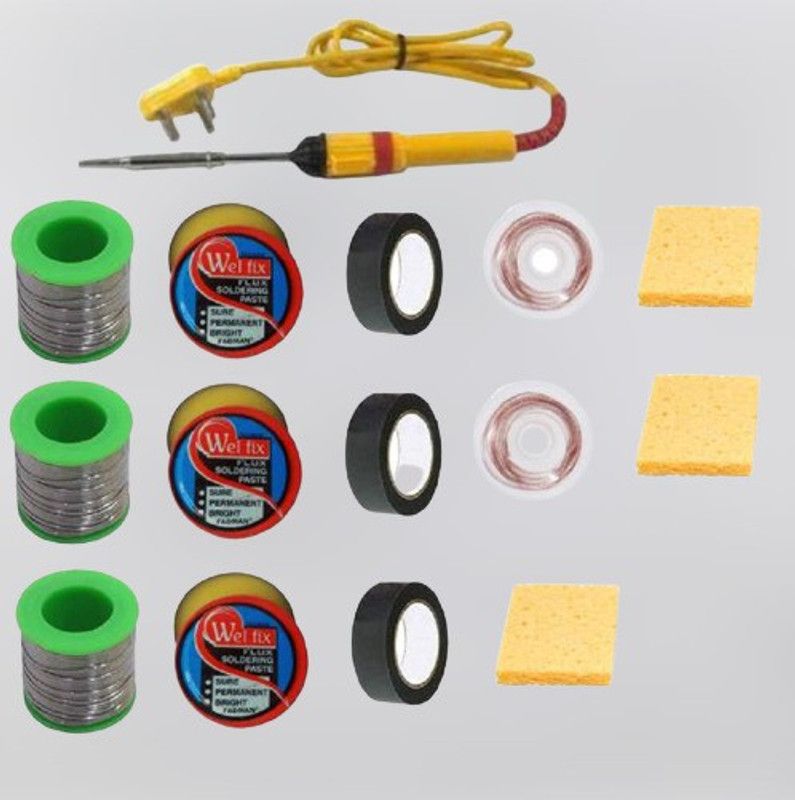 QBM 15 IN 1 NEW MOBILE SOLDERING IRON EQUIPMENT TOOL 25 W Temperature Controlled  (Pointed Tip)