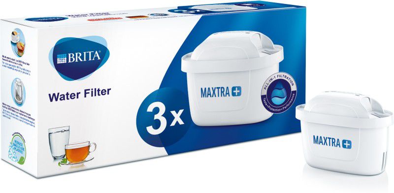 BRITA MAXTRA+ German Engineered Water Filter Refill Cartridge, Compatible with Water Filter Jugs, Powerful Filtration with MicroFlow Technology, Improves Taste of Water, Pack of 3 Media Filter Cartridge  (N/A, Pack of 1)