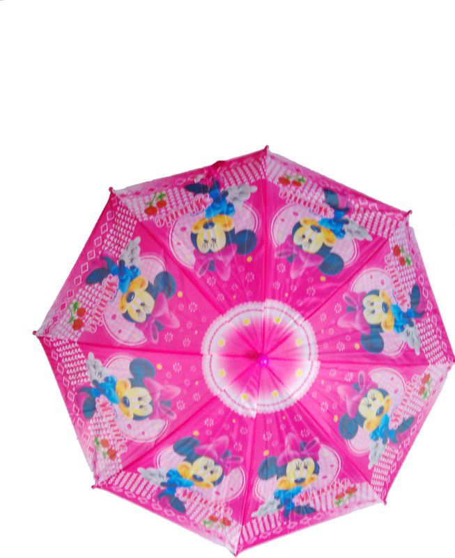 Fiable Creations Minie Mouse 18" Radius kids Umbrella  (Pink)