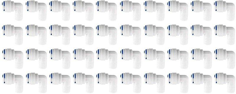 MACMILLAN AQUAFRESH Elbow Connector 1/4" Quick Connect QC RO System Parts Fittings (40) Solid Filter Cartridge  (0.1, Pack of 40)