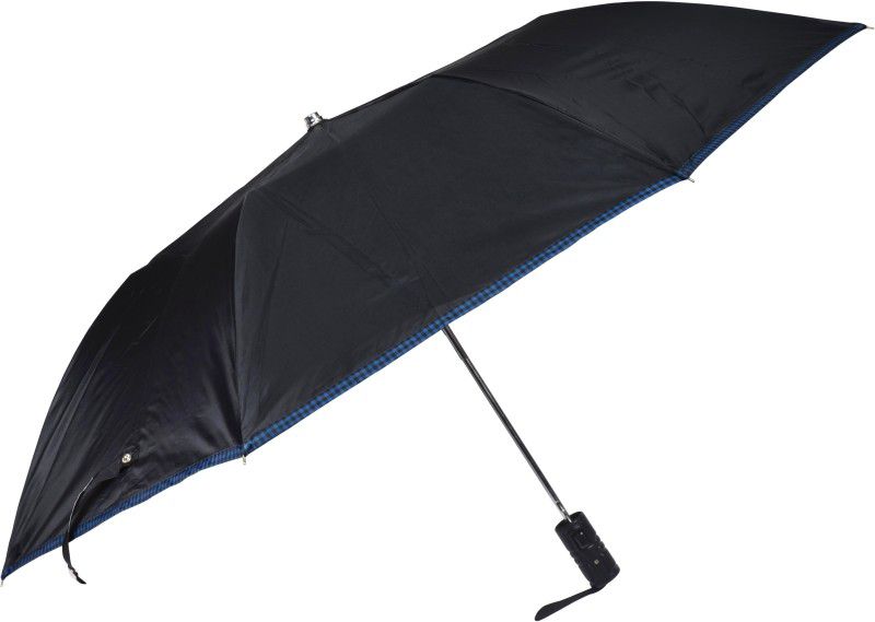 Fendo 2 Fold Auto Open Black color Men Umbrella  (Black)