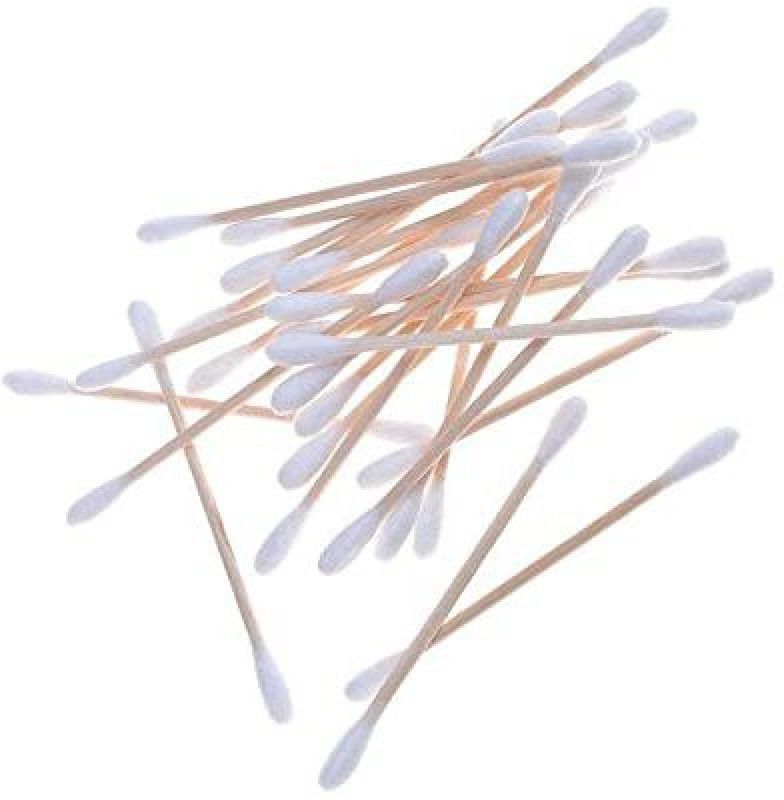 nawani Wooden Stick Double Head Tips Natural Pure Cotton Ear Cleaning Picks Buds - 400 Pcs Brand: Nawani Ear Muff  (Pack of 1)