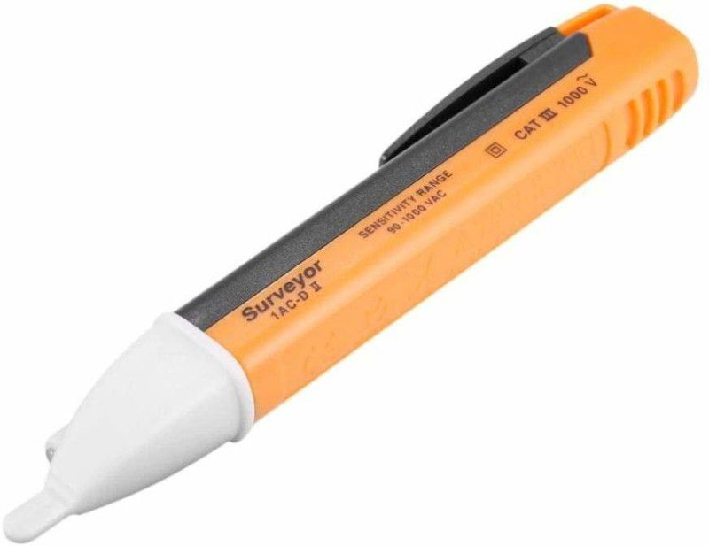 Dhuli Non-contact Voltage Tester Pen 90-1000V Voltage Detector with LED Light (Yellow) Analog Voltage Tester
