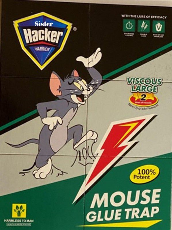 Sister Hacker Warrior Rat Glue Trap/Rat Catcher/Mice Catcher Non-Poisonous Rat Terminator Mouse Insect Rodent Lizard Adhesive Sticky Glue Pad (Pack of 5 Traps EXTRA BIG SIZE) Live Trap