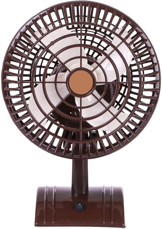 Almety Home || Mini Table Fan || 9 inch || High Speed Copper Motor || 1 year Warranty || Limited Edition || Model – Brown Sweety|| GDH-68714 200 mm 4 Blade Table Fan  (Brown, Pack of 1)