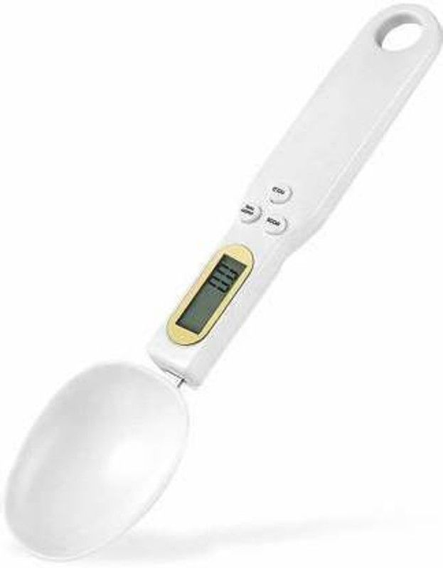 Aubade Kitchen Tools Accessories with LCD Display Weight Measuring Food Coffee Flour Spices Weighing Scale  (White)