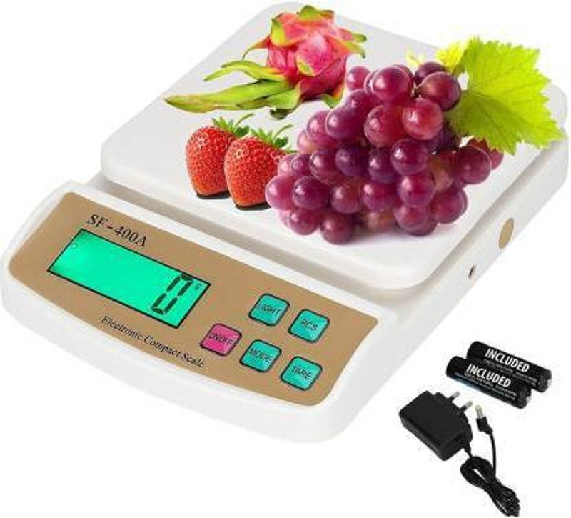 Adys Store Digital 10kg Kitchen Scale Balance Multi-purpose weight measuring machine Weighing Scale. Weighing Scale  (White)