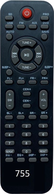 Upix 755 Home Theatre Remote Santosh, Oscar, Target, Takai Home Theater (EXACTLY SAME REMOTE WILL ONLY WORK) Remote Controller  (Black)