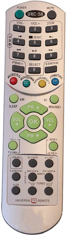 Upix URC58 TV Remote URC58 TV Remote Compatible for LG CRT TV (EXACTLY SAME REMOTE WILL ONLY WORK) Remote Controller  (Grey)