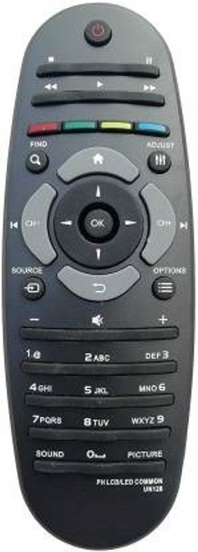 Piyush REMOTE UN-126 FOR LED/LCD (SOUND-PICTURE BUTTON IN THE LAST LINE) COMPATIBLE TO PHILIPS Send Old Remote Photo at 9822247789 WhatsApp Verification Remote Controller  (Black)