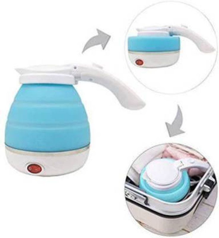 DN BROTHERS Food Grade Silicone and Dual Voltage Travel Foldable Electric Kettle; 600 ml(Multicolor) Beverage Maker  (0.6 L, Multicolor)