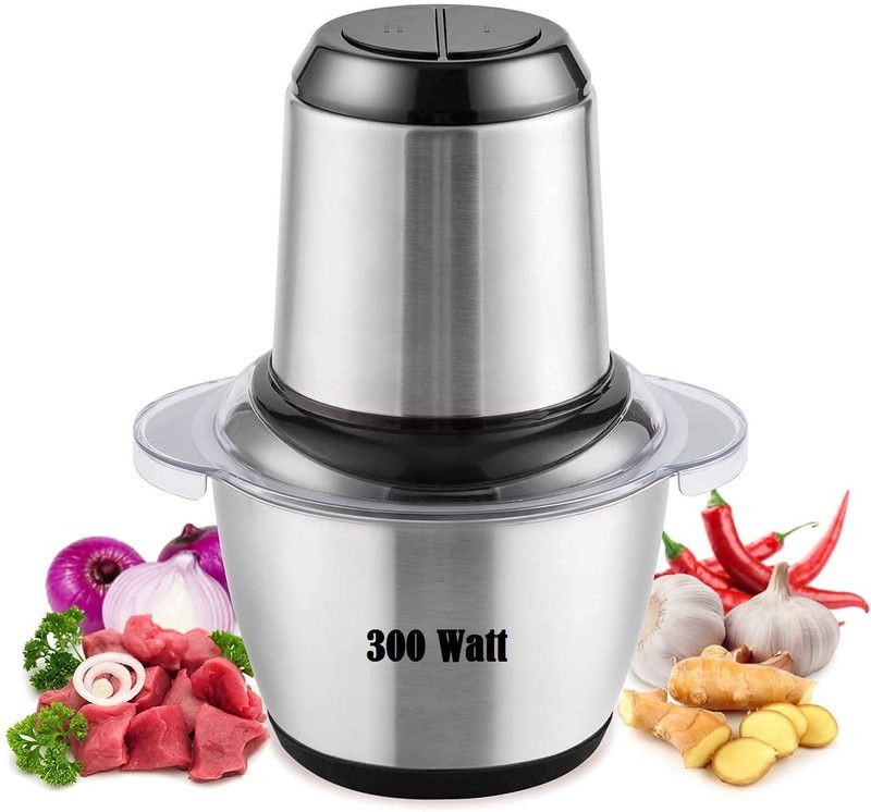 MAAUVTOR Stainless Steel Electric Meat Grinders with Bowl Food Chopper, Meat, Vegetables 350 W Food Processor  (Silver)
