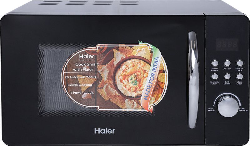 Haier 20 L Grill Microwave Oven  (HIL2001GBPH, Black)