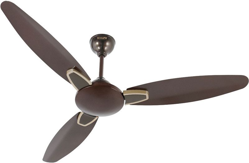 EcoLink Petal 1200 mm 3 Blade Ceiling Fan  (Cinnamon Brown, Pack of 1)