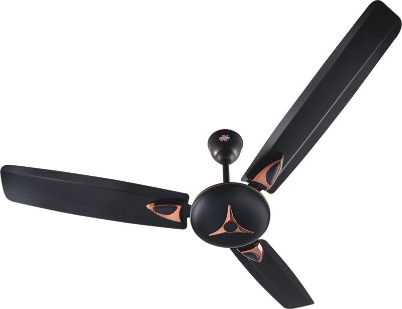 Kathy 1200 MM Star High Speed Copper 1200 mm 3 Blade Ceiling Fan  (Black, Pack of 1)