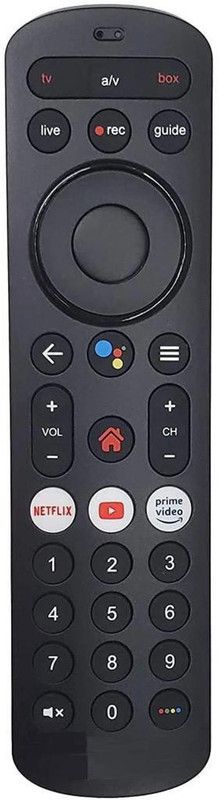 J.K. WEBSHOP Remote Control Compatible For Box With Google Assistant Airtel Xstream Remote Controller  (Black)