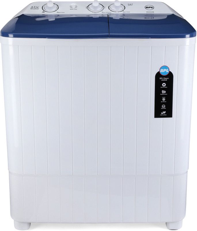 BPL 6.2 kg Semi Automatic Top Load Washing Machine White, Blue  (W62S24B)