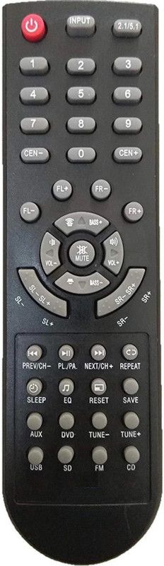 GIFFEN Compatible for ZEBRONICS Mitsun Target Home Theater ZEBRONICS Home Theater with USB System Zebronics, Mitsun, Target Remote Controller  (Black)