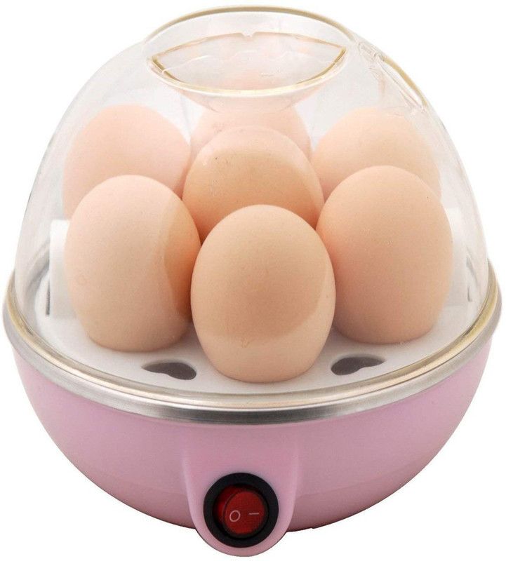 vulternic Plastic Electric Egg Cooker, Boiler, Hard Boil Steamer and Poacher Single Layer Egg Cooker  (Pink, 6 Eggs)