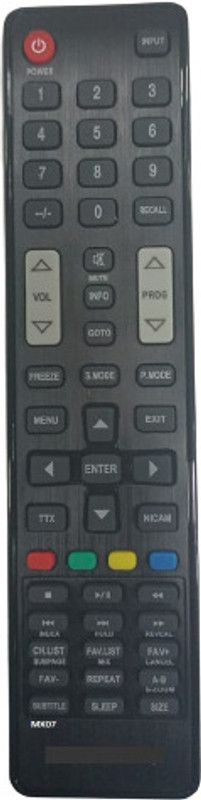 Nij MX07 LCD LED TV Remote Control VIDEOCON TV Remote Controller  (Black)