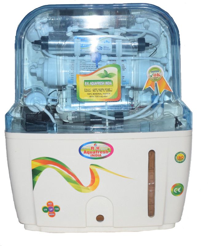 R.K. AQUA FRESH INDIA ZST-777 12 L RO + UV + UF + TDS Water Purifier  (White)