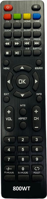 AS TECHNOLOGIES 800WT LCD/LED TV Remote Worldtech LCD/LED TV Remote Controller  (Black)